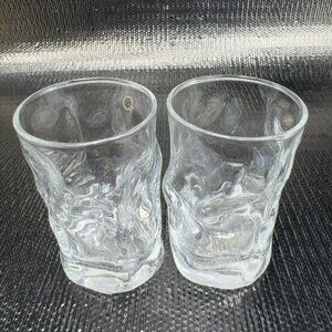 Bormioli Rocco Sorgente Clear Small Barware Glasses Set 2 Shoot Glasses Cups VTG